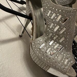 Sparkling Silver Women's Heels